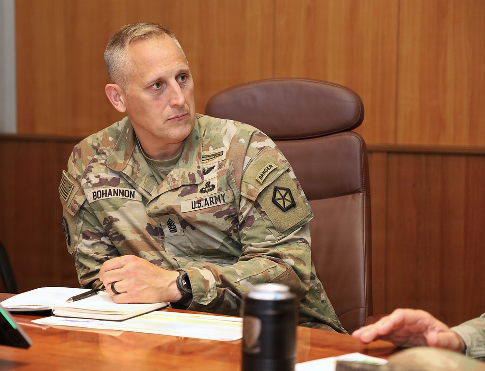 Incoming V Corps Command Sgt. Maj. visits the 68th Theater Medical Command