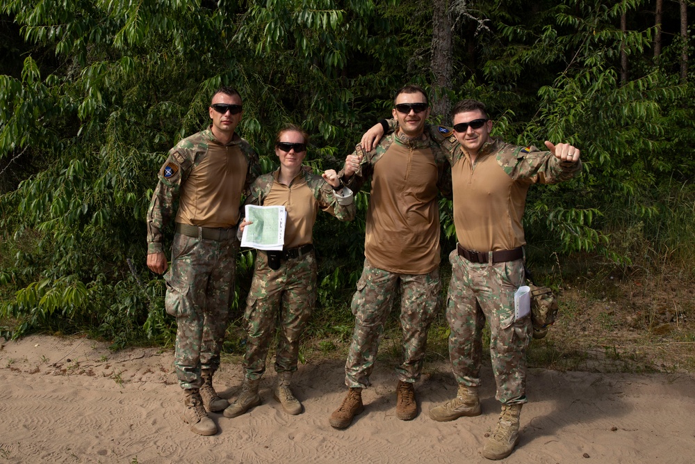 U.S., Romanian and Croatian forces conduct land navigation training in Poland