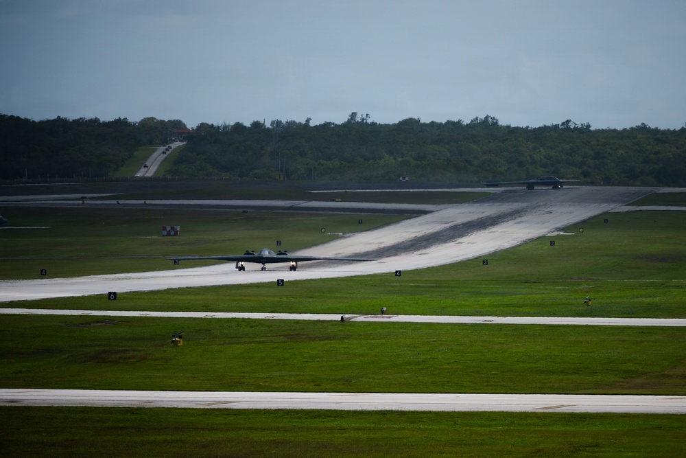 B-2 Spirit soars into the Pacific for Exercise Valiant Shield 2026