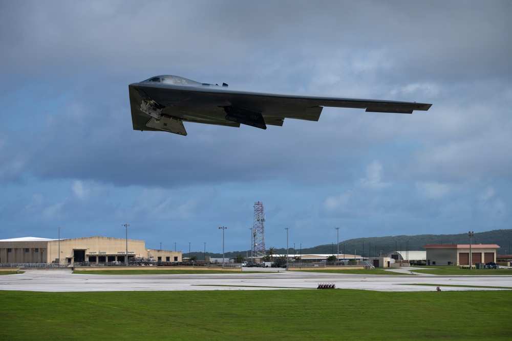 B-2 Spirit soars into the Pacific for Exercise Valiant Shield 2026