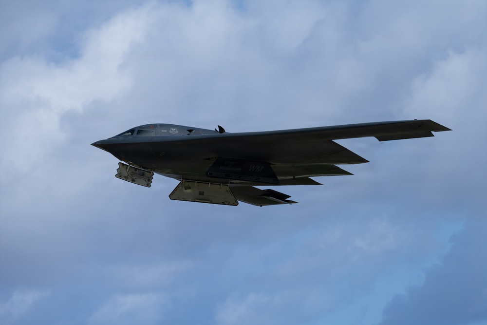 B-2 Spirit soars into the Pacific for Exercise Valiant Shield 2026