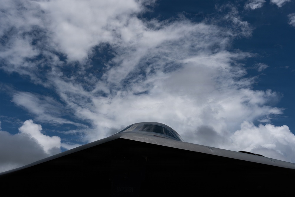B-2 Spirit soars into the Pacific for Exercise Valiant Shield 2026