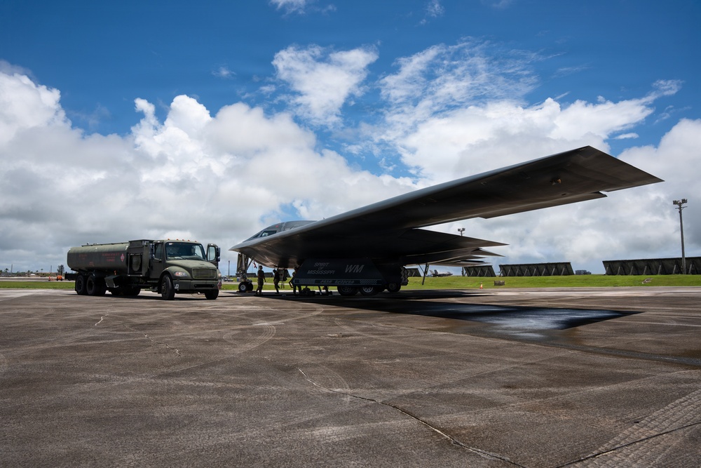 B-2 Spirit soars into the Pacific for Exercise Valiant Shield 2026