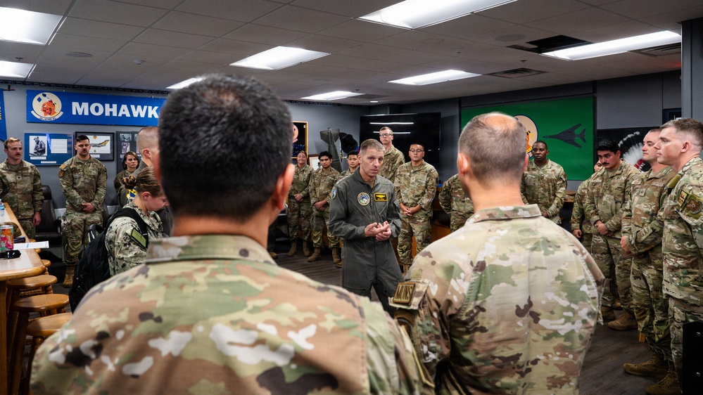 USSTRATCOM commander tours Dyess AFB, highlights global strike readiness