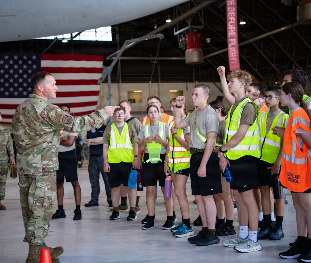 Indiana Wing Civil Air Patrol encampment visits 122nd Fighter Wing