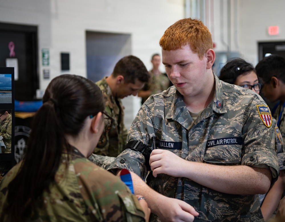 Indiana Wing Civil Air Patrol encampment visits 122nd Fighter Wing