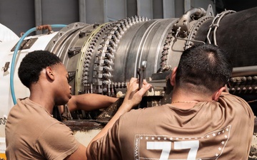 George H.W. Bush Conducts Aircraft Maintenance