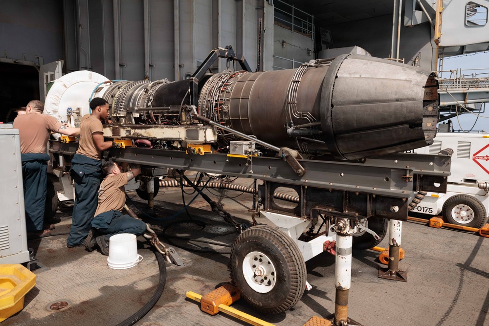 George H.W. Bush Conducts Aircraft Maintenance