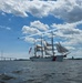 USCGC Easgle sails by Key Bridge