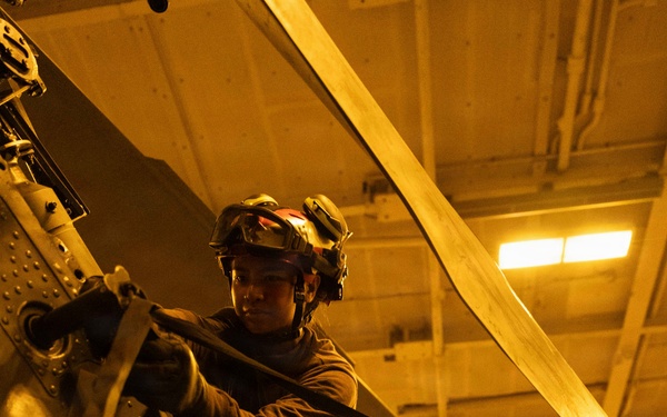 USS George H.W. Bush Sailors Perform Aircraft Maintenance