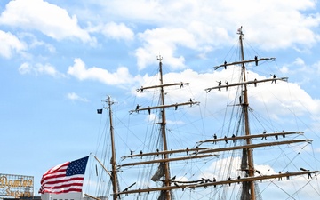 USCGC Eagle sails into Baltimore Harbor