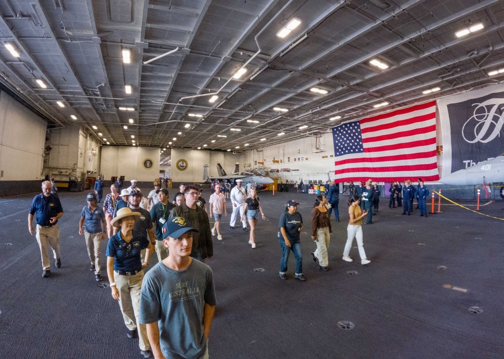USS Missouri Docents Tour Theodore Roosevelt RIMPAC 26