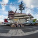 USS Missouri docents tour Theodore Roosevelt during RIMPAC 26