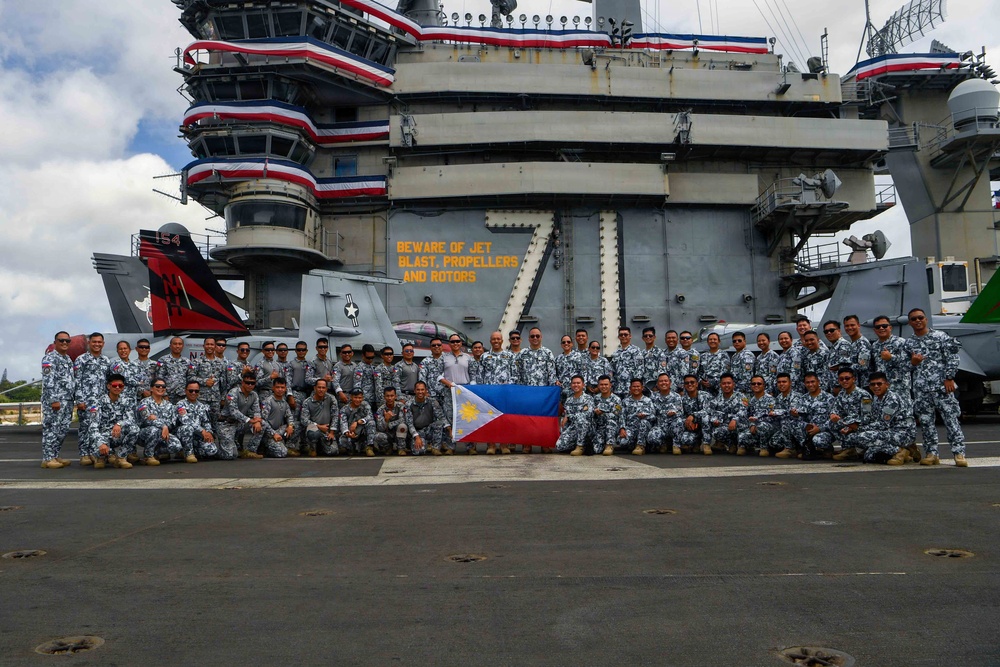 Philippine Coast Guard tours USS Theodore Roosevelt during RIMPAC
