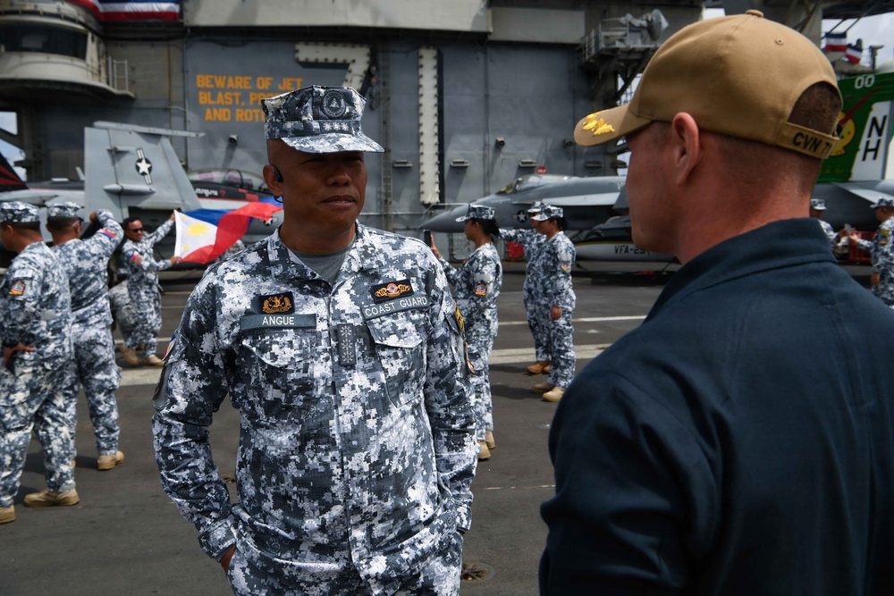 BRP Gabriela Silang CO Tours USS Theodore Roosevelt during RIMPAC 2026