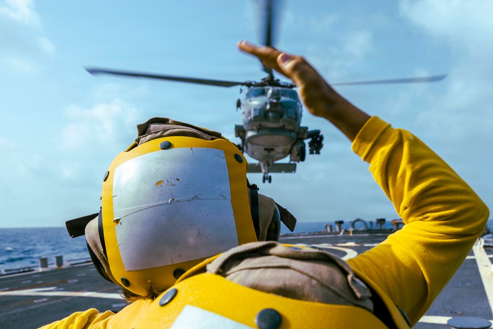 Milius Conducts Flight Operations