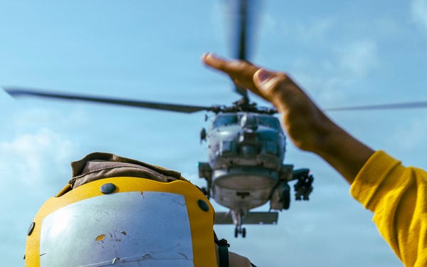 Milius Conducts Flight Operations
