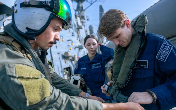 Milius Conducts Flight Operations