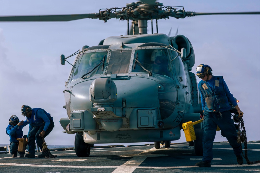 Milius Conducts Flight Operations