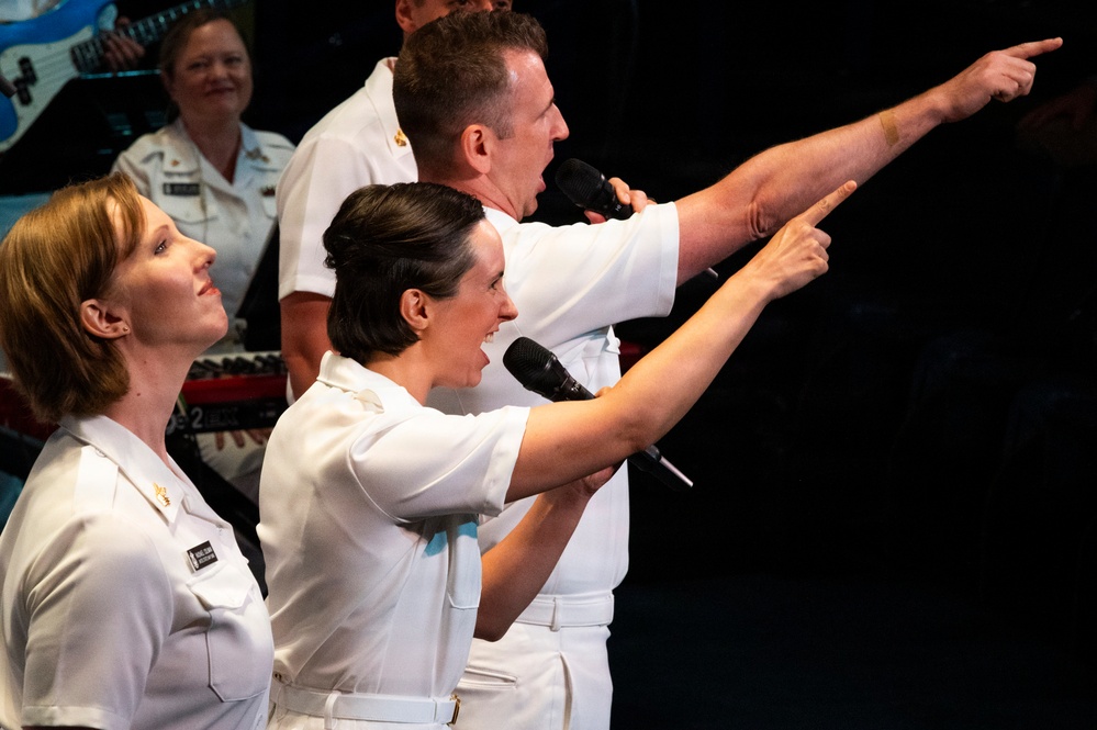 The United States Navy Band performs their Concert on the Avenue at the Navy Memorial