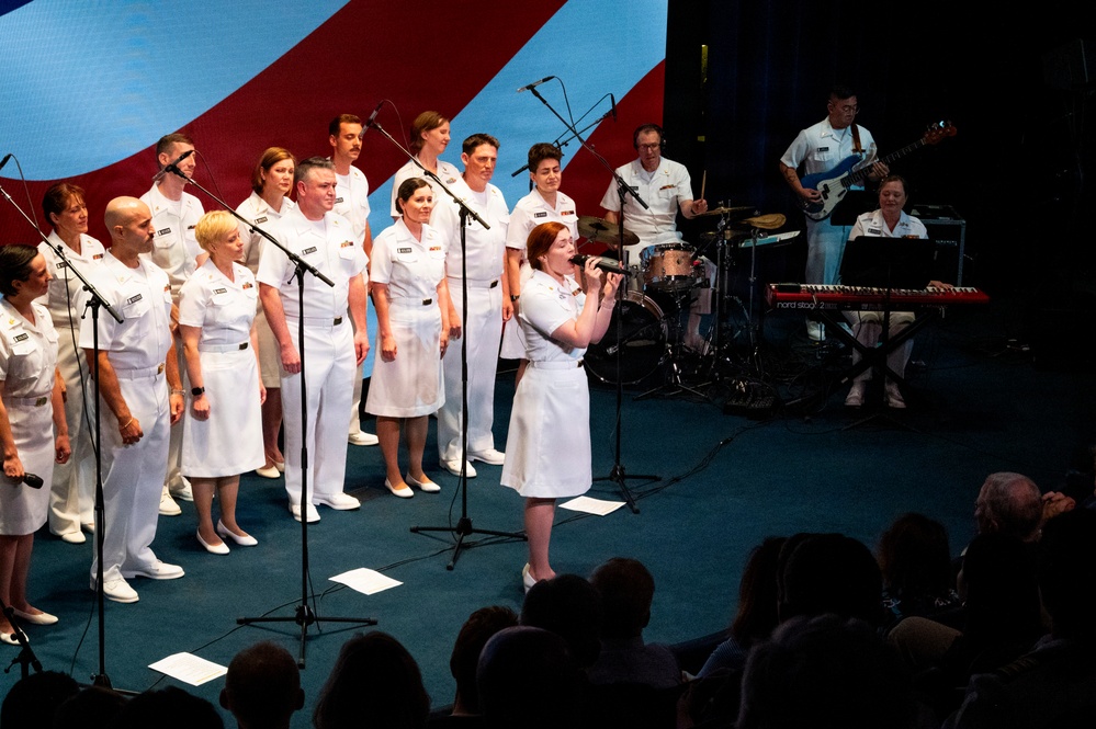 The United States Navy Band performs their Concert on the Avenue at the Navy Memorial