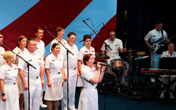 The United States Navy Band performs their Concert on the Avenue at the Navy Memorial