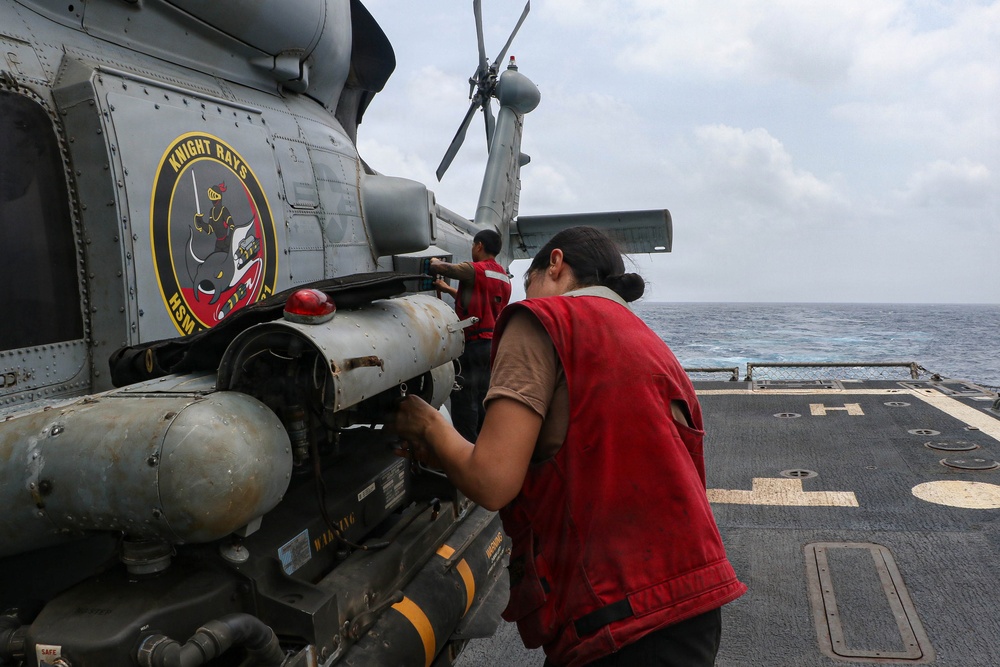 Frank E. Petersen Jr. Sailors Conduct Maintenance