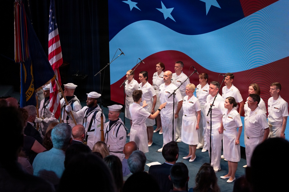 The United States Navy Band performs their Concert on the Avenue at the Navy Memorial