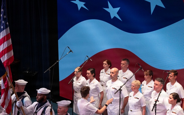 The United States Navy Band performs their Concert on the Avenue at the Navy Memorial