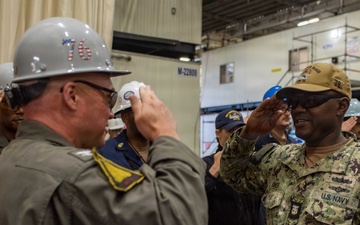 Ronald Reagan Command Master Chief and Engineering Master Chief Bong Off