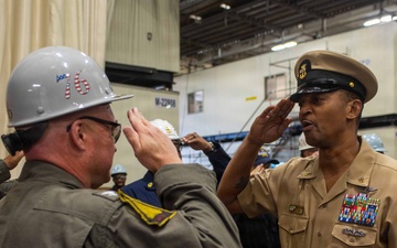 Ronald Reagan Command Master Chief and Engineering Master Chief Bong Off