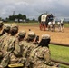 Reserve Officers' Training Corps (JROTC) watch 1st Cavalry Division Horse Cavalry Detachment demonstration