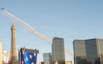 Thunderbirds fly across the Las Vegas Valley