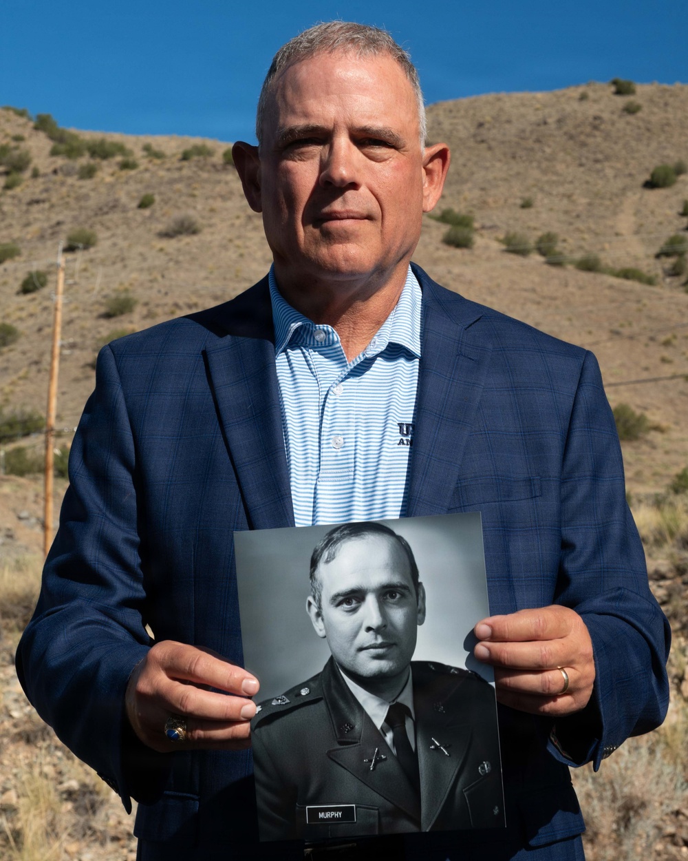Retired U.S. Navy Cmdr. Douglas Murphy and wife Helen Murphy Visit Manzano Mountain Crash Site