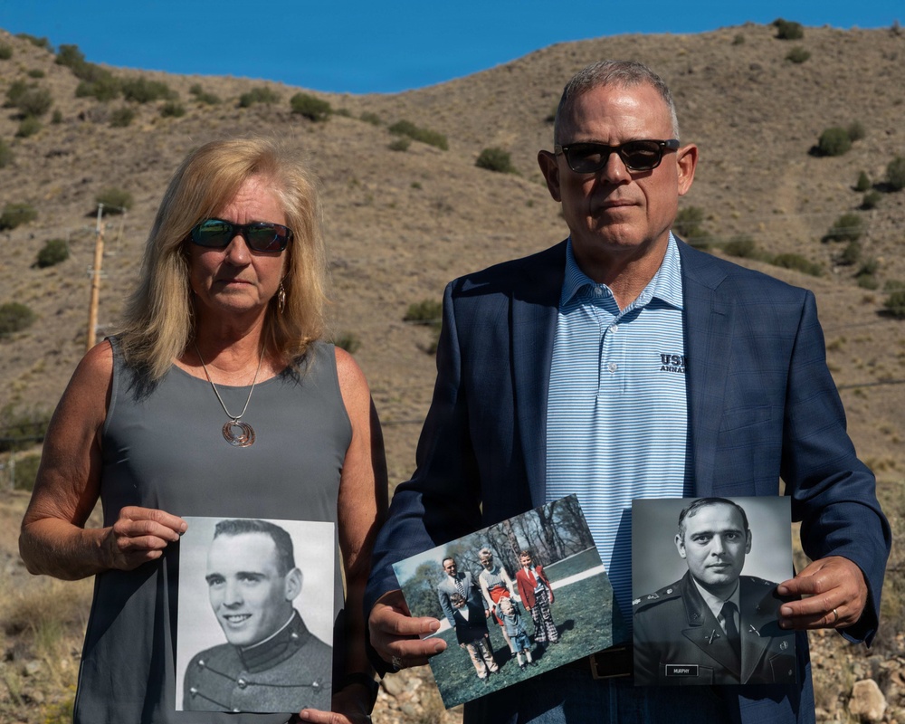 Retired U.S. Navy Cmdr. Douglas Murphy and wife Helen Murphy Visit Manzano Mountain Crash Site