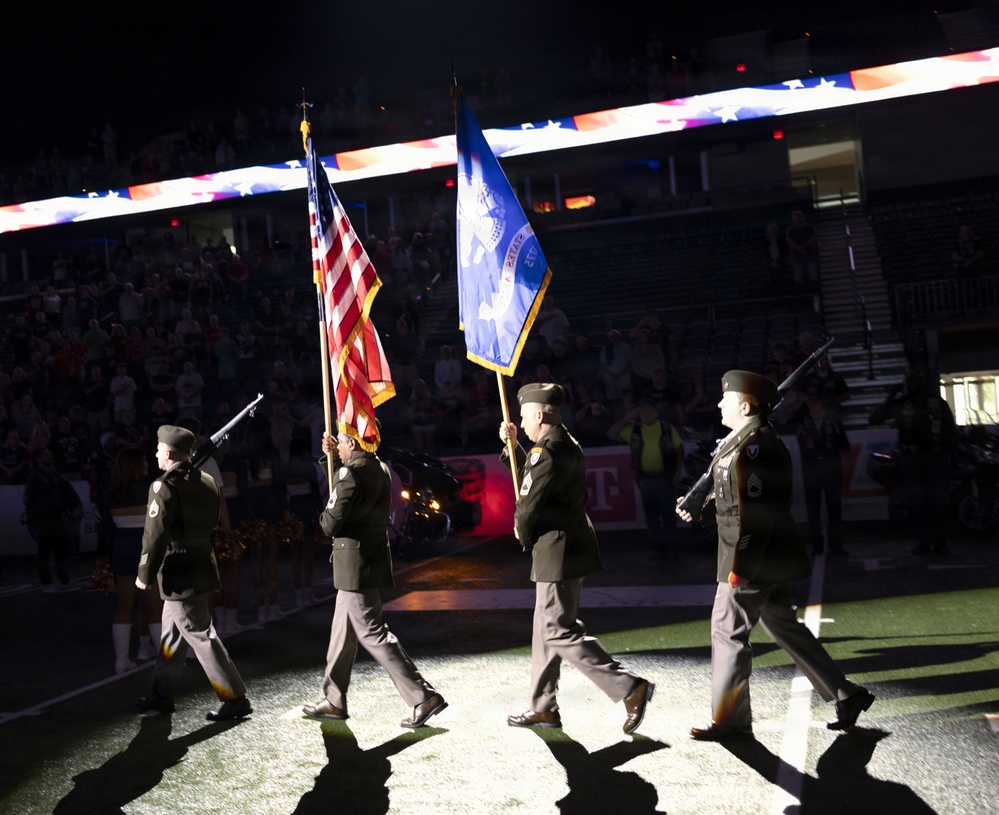 Honoring ASC Soldiers at the Steamwheelers Military Appreciation Game