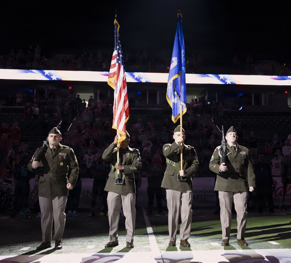 Honoring ASC Soldiers at the Steamwheelers Military Appreciation Game
