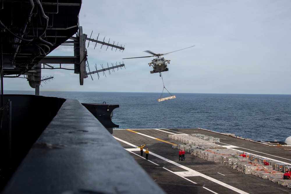 USS Nimitz Conducts Ordnance Offload