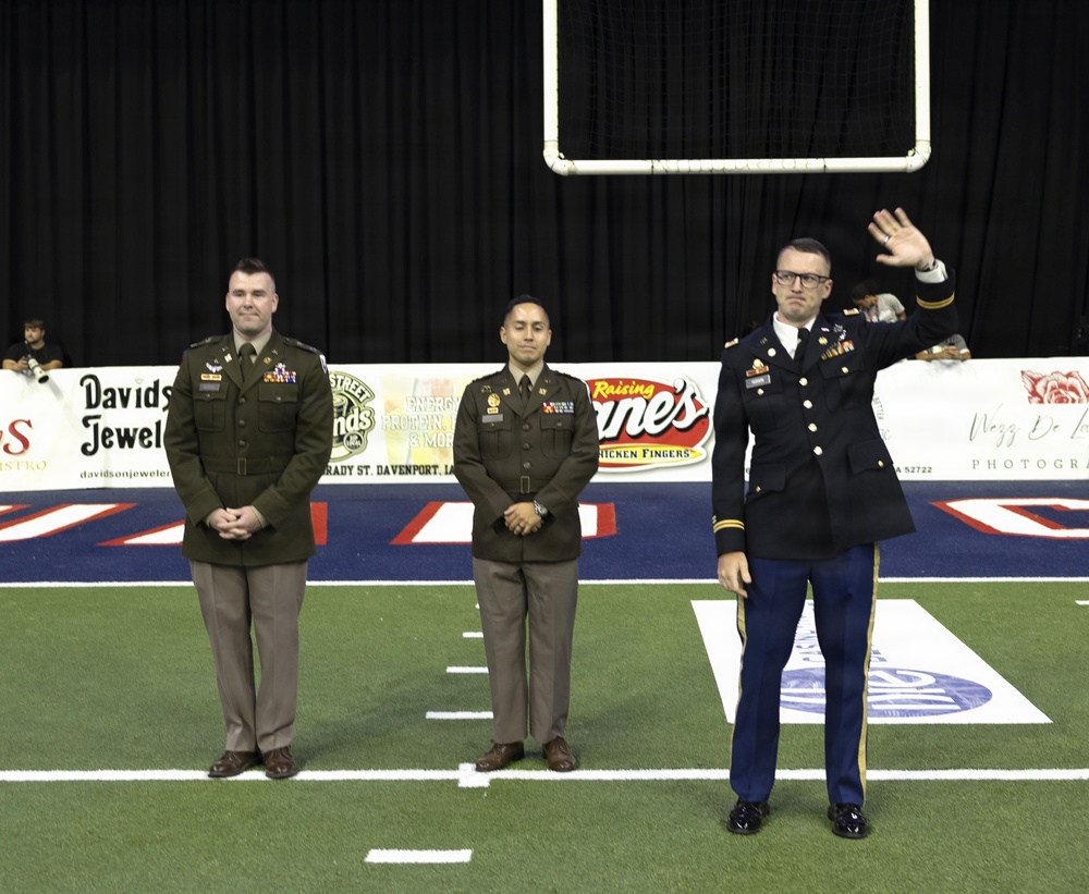 Honoring ASC Soldiers at the Steamwheelers Military Appreciation Game