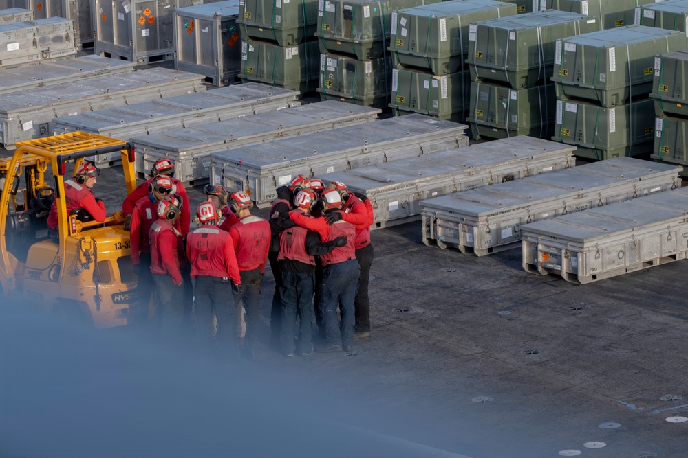USS Nimitz Conducts Ordnance Offload