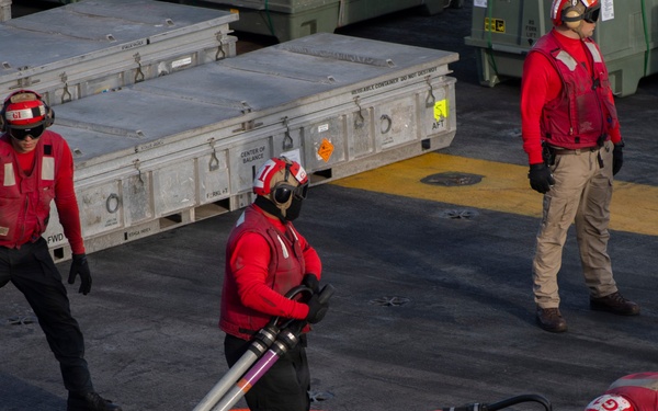 USS Nimitz Conducts Ordnance Offload