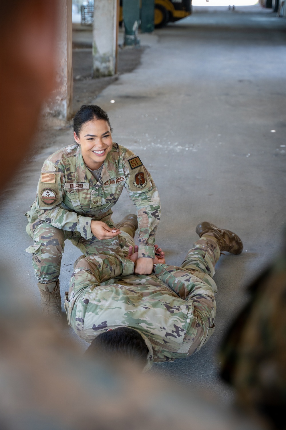 Members of the Rhode Island and South Carolina Air National Guard conduct military police training with the Royal Bahamas Defense Force