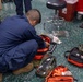 USS Frank Cable conducts a mass casualty drill