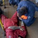 USS Frank Cable conducts a mass casualty drill