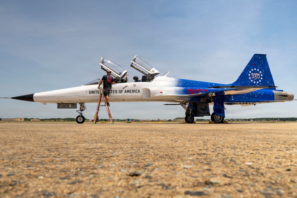 NASA F-5s arrive at JBA for Freedom 250