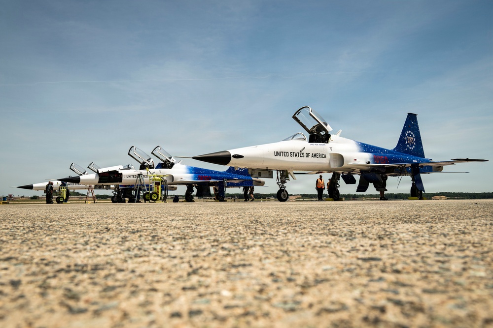 NASA F-5s arrive at JBA for Freedom 250
