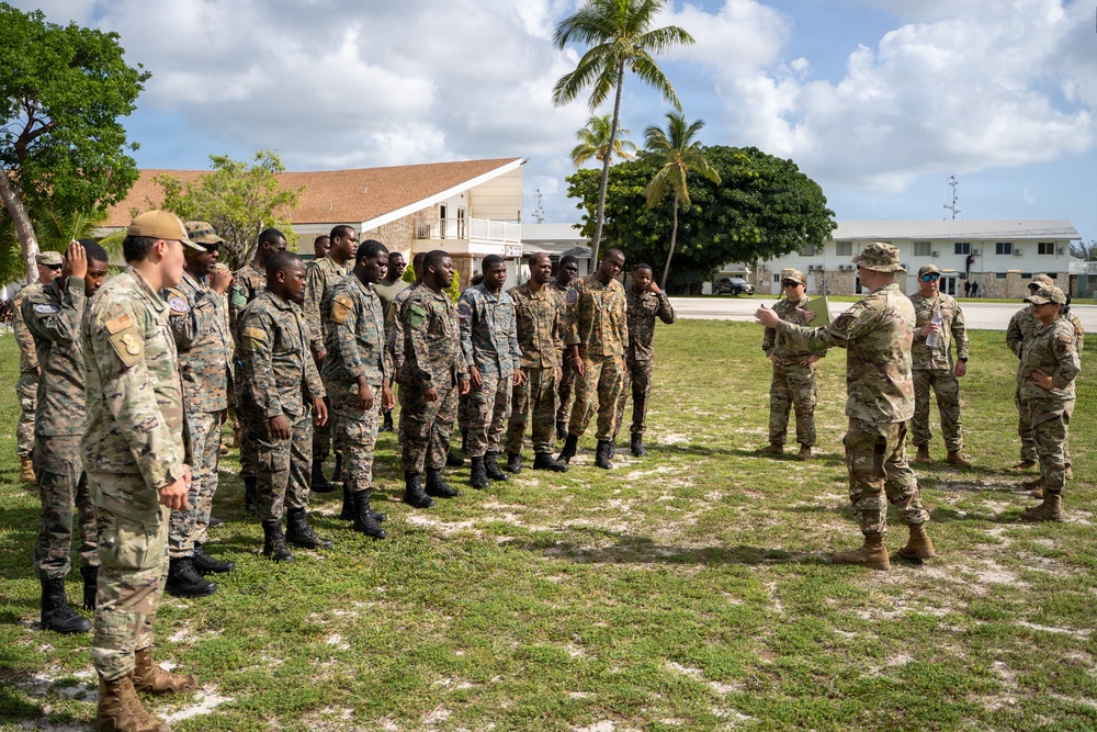 Members of the Rhode Island and South Carolina Air National Guard conduct military police training with the Royal Bahamas Defense Force