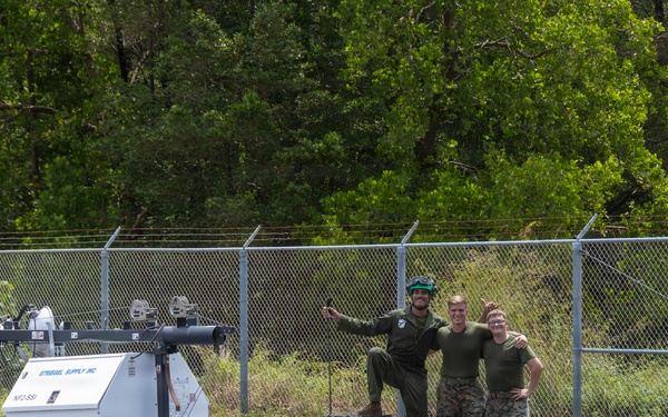 Slingshot: VMFA-214 sets up PRC-160(V) radio