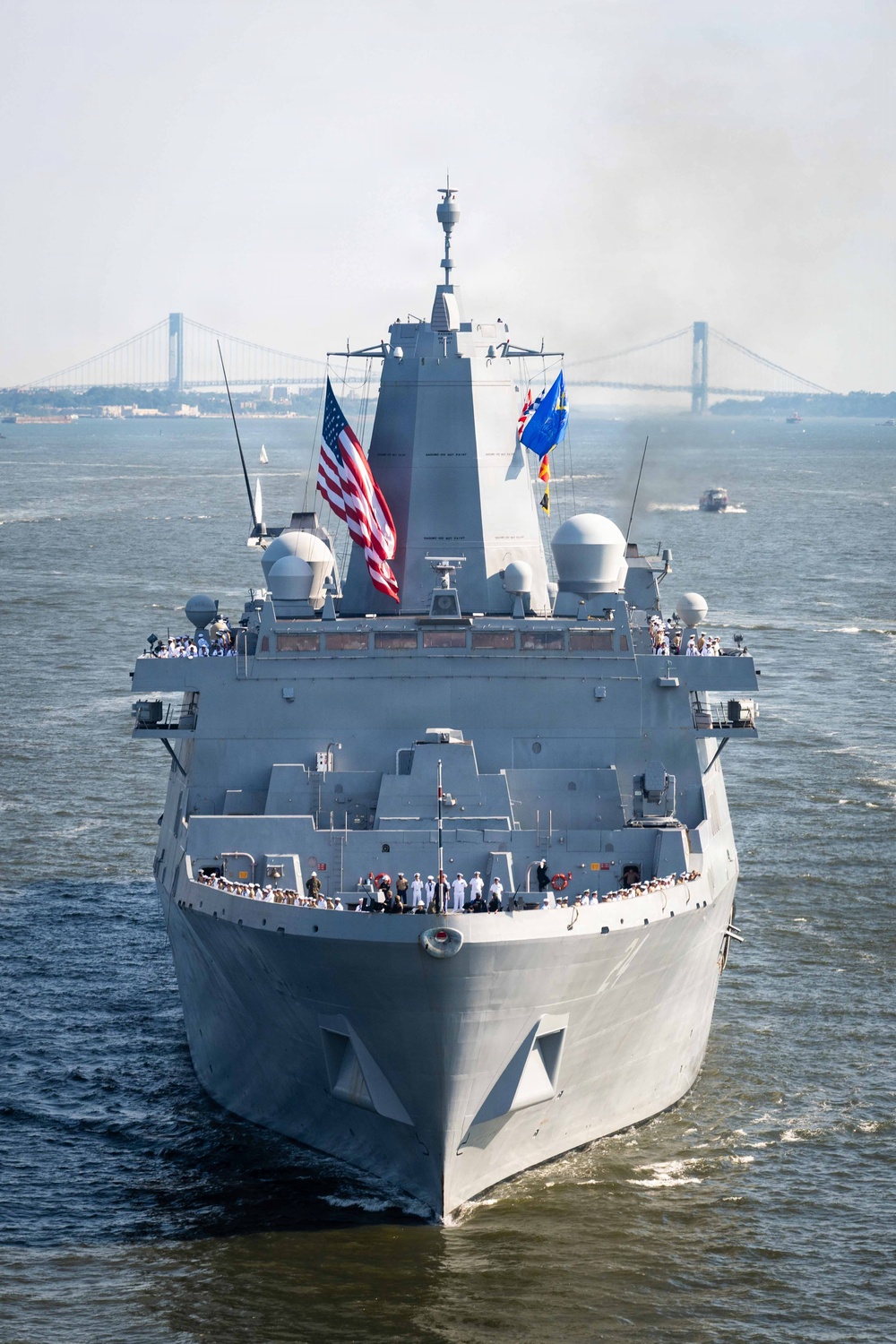 USS Arlington Arrives in New York