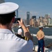 USS Arlington (LPD 24) Enters The New York Harbor